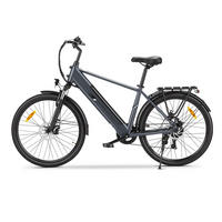 E-BIKE Touroll J2 – 250W Motor (45Nm), 561,6Wh Akku (100km Reichweite), Shimano 7-Gang, 60mm Federgabel, Dual-Scheibenbremsen, StVZO-Licht - Blau, Metall (77cm)