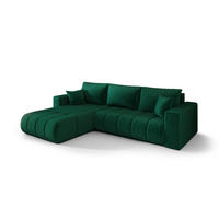 ECKSOFA mit schlaffunktion und bettkasten MILO PREMIUM, stoff MONOLITH, Grün, Links - Grün, Holz (280/190cm) - Kaiser Möbel