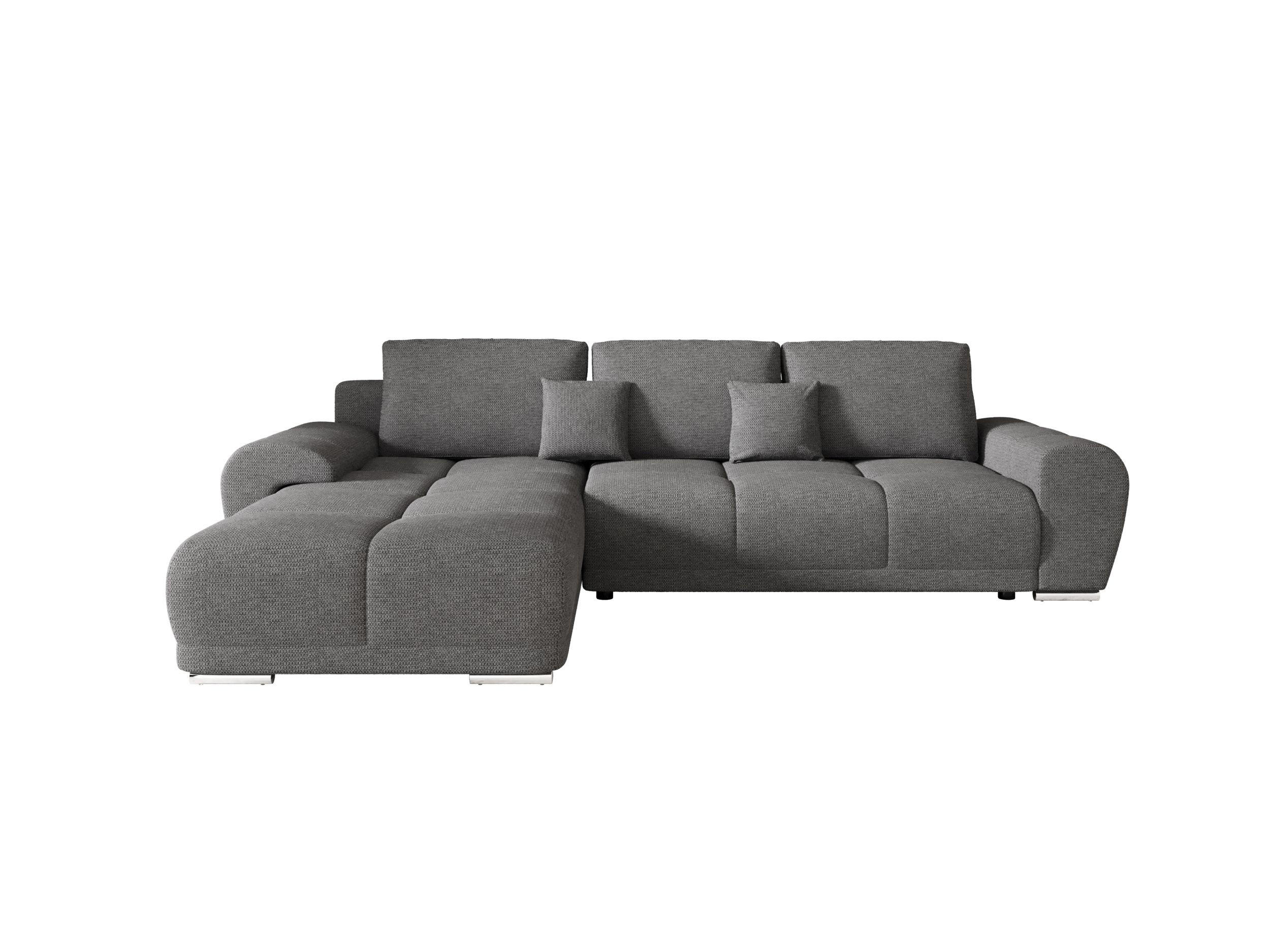 ECKSOFA BEGA L Links ARAGON 93 mit Schlaffunktion - Grau, Textil (289/185cm) - Bedante