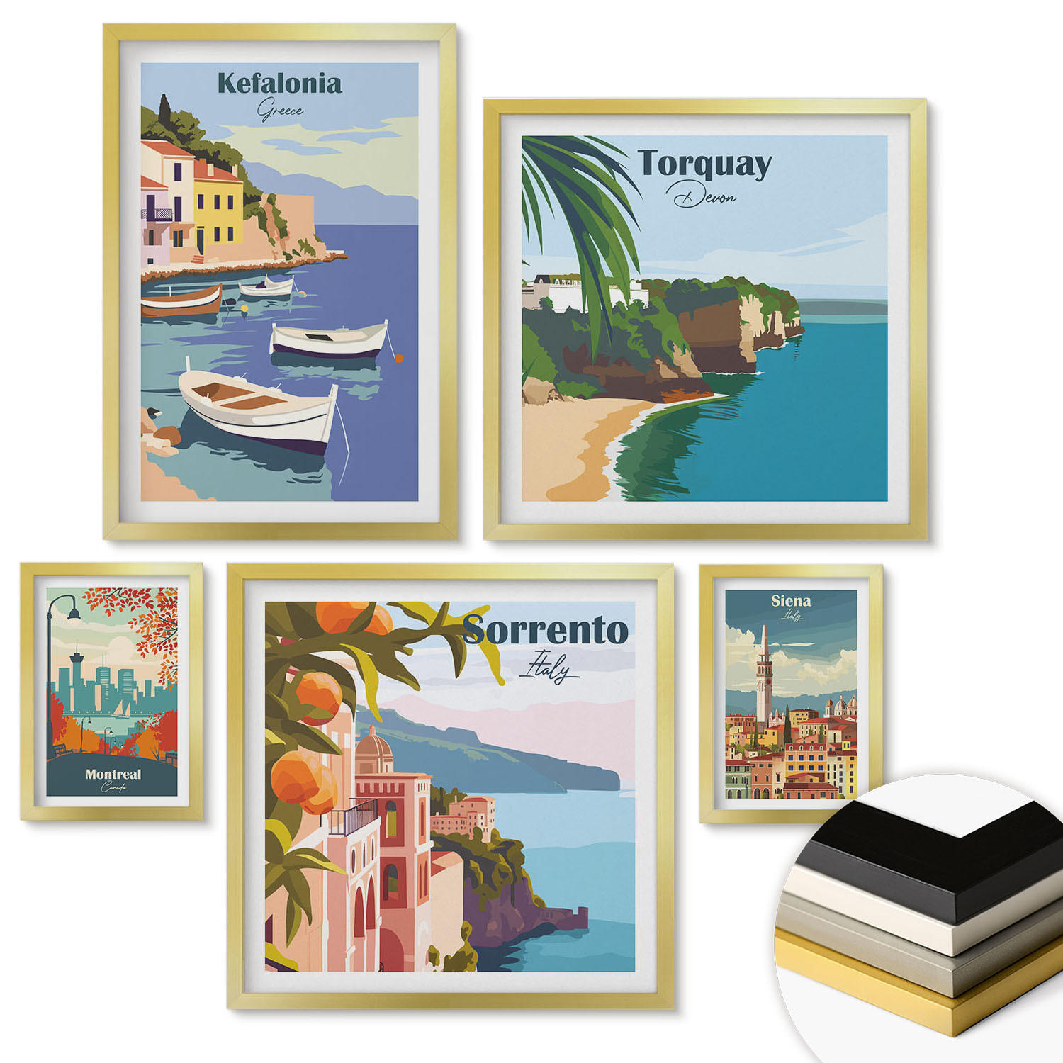ArtPrintCave Wandbilder Gold 40x60 cm