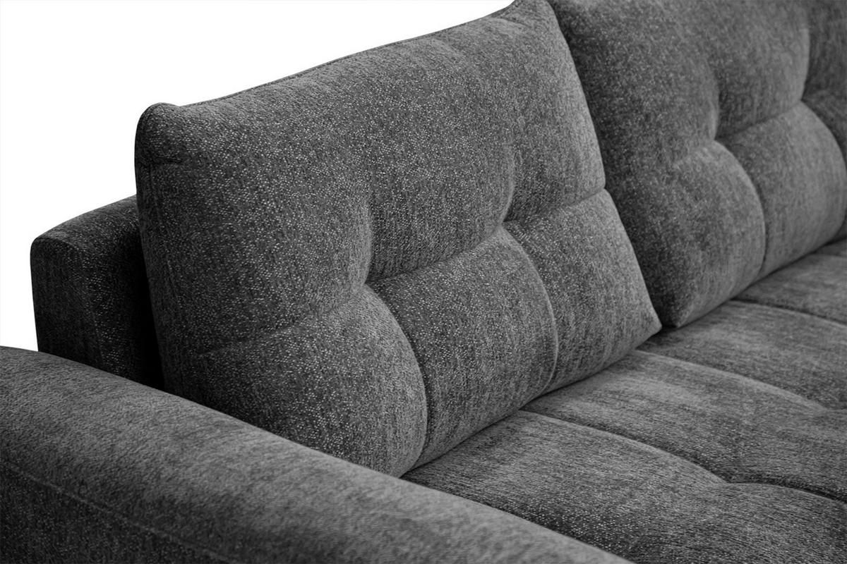SOFA SALVINI 3-Sitzer, graphitfarben - Schwarz/Graphitfarben, Holzwerkstoff/Textil (176/88/99cm) - Courtois Laville