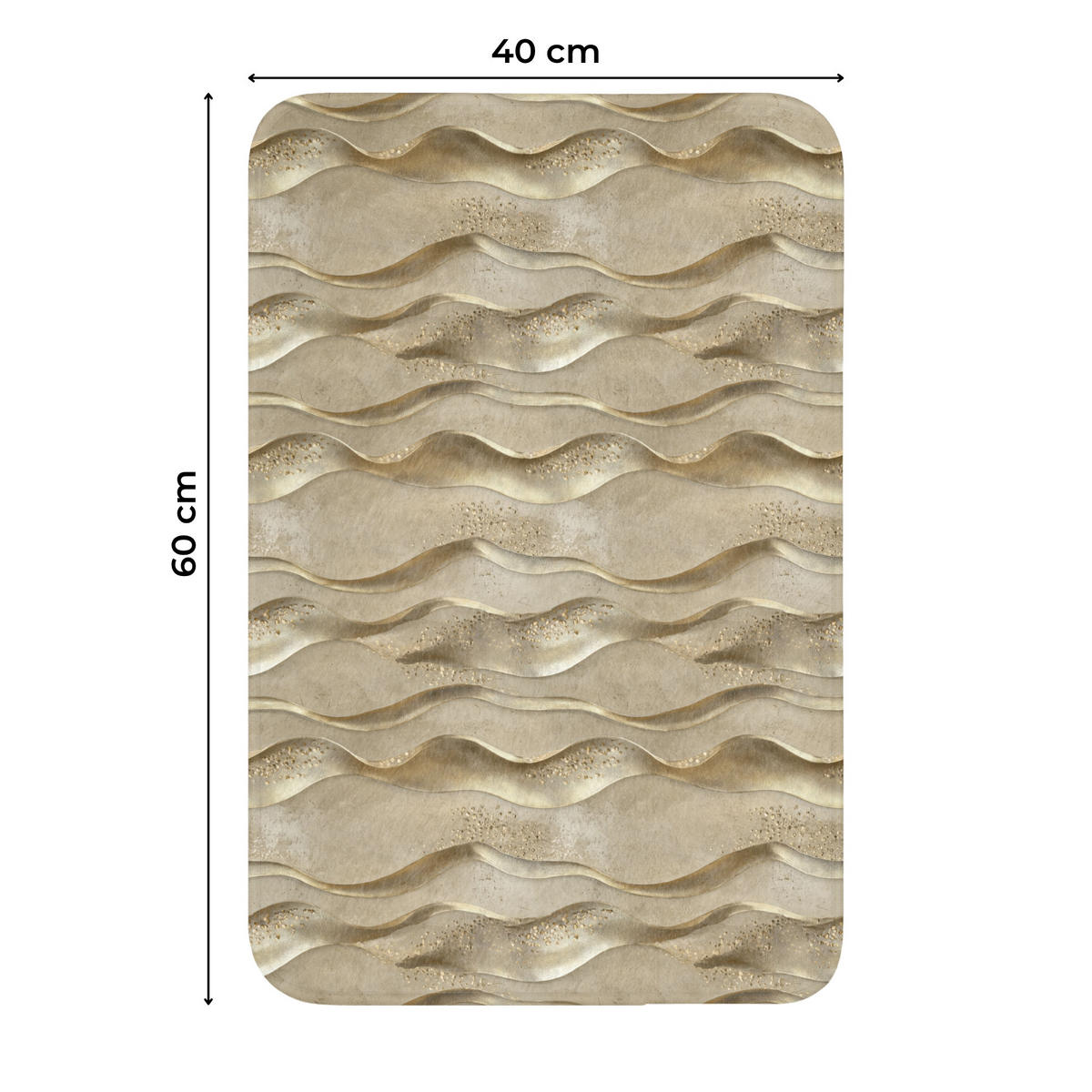 WC PŘEDLOŽKA Vlny - vzor - zlaté 40x60 cm - barva mosazi, textil/plast (40/1cm) - OnlyWow