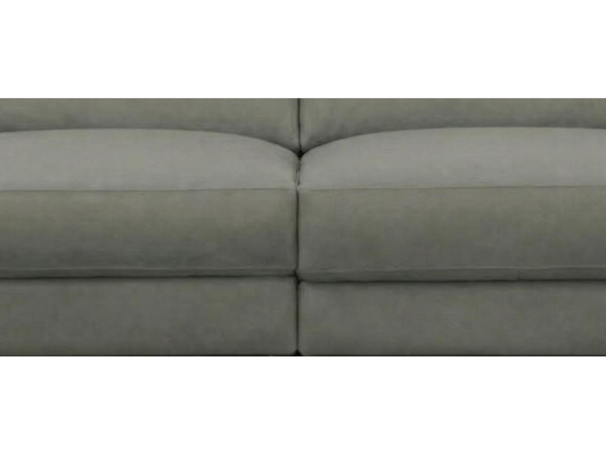 3-SITZER Sofa Planet Echtleder mit 1 x Relaxfunktion Perlgrau - Hellgrau, Leder/Metall (200/80/110cm)
