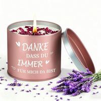 DUFTKERZE Lavendel 9oz Sojawachs 50 Stunden Brenndauer - Flieder, Paraffin (7.7cm)