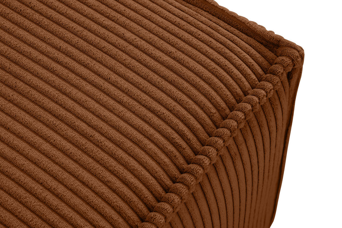 SITZPOUF NAPI gefederte Sitzfläche, rot - Rot/Schwarz, Textil (83/45/83cm) - KONSIMO®