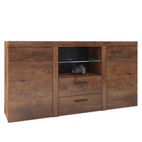 SIDEBOARD RITMO 156x40x82 cm mit 2 Schubladen und 2 Türen Braun - Braun, Holzwerkstoff (156/82/40cm) - MASSENO
