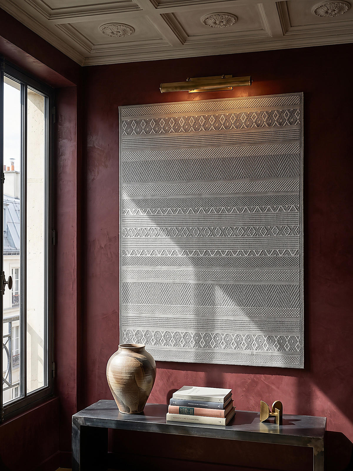 TEPPICH Flachgewebe ESERA Gestreift Polypropylen Grau 140 x 200 cm - Grau, Textil (140/200cm) - KADIMA DESIGN