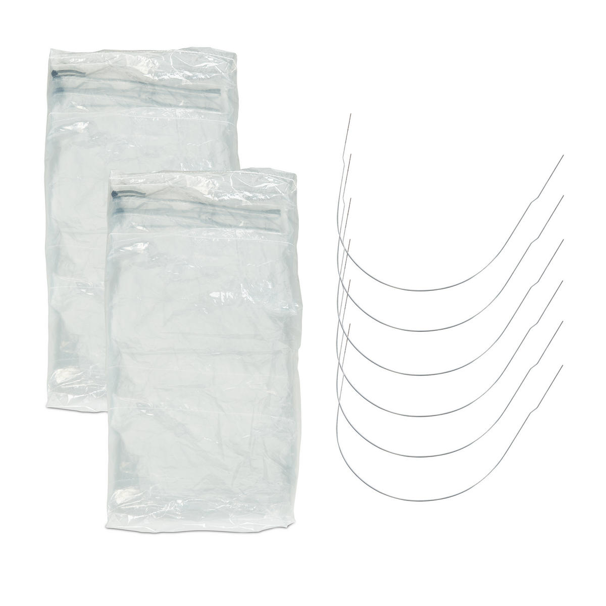 2XFOLIENTUNNEL - Transparent, Kunststoff/Metall (40/47/370cm) - Relaxdays