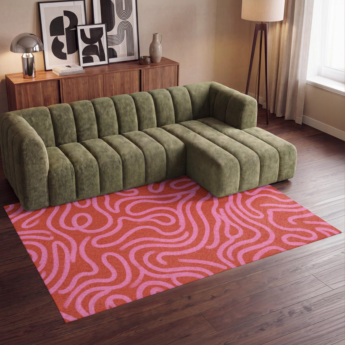 KOBERCE - Ružová - 230x150 cm - červená, textil/plast (230/0.4cm) - OnlyWow