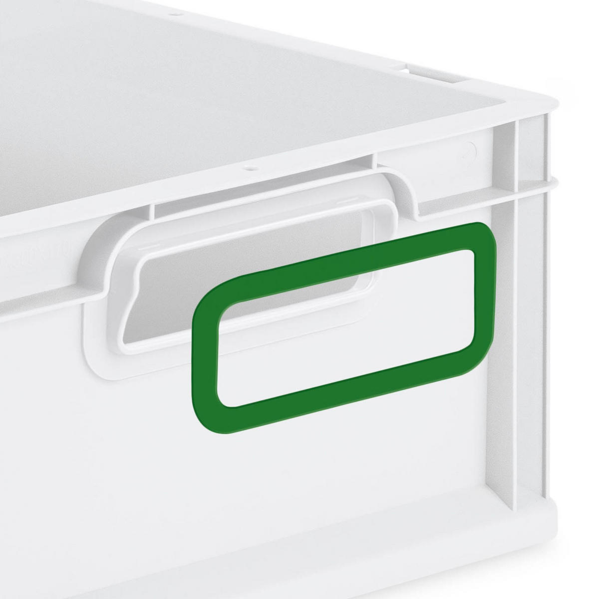 EUROBOX 5x Nextgen Color 12x40x60cm 23 Liter Griffe Grün Offen - Grün, Kunststoff (40/12/60cm) - PROREGAL