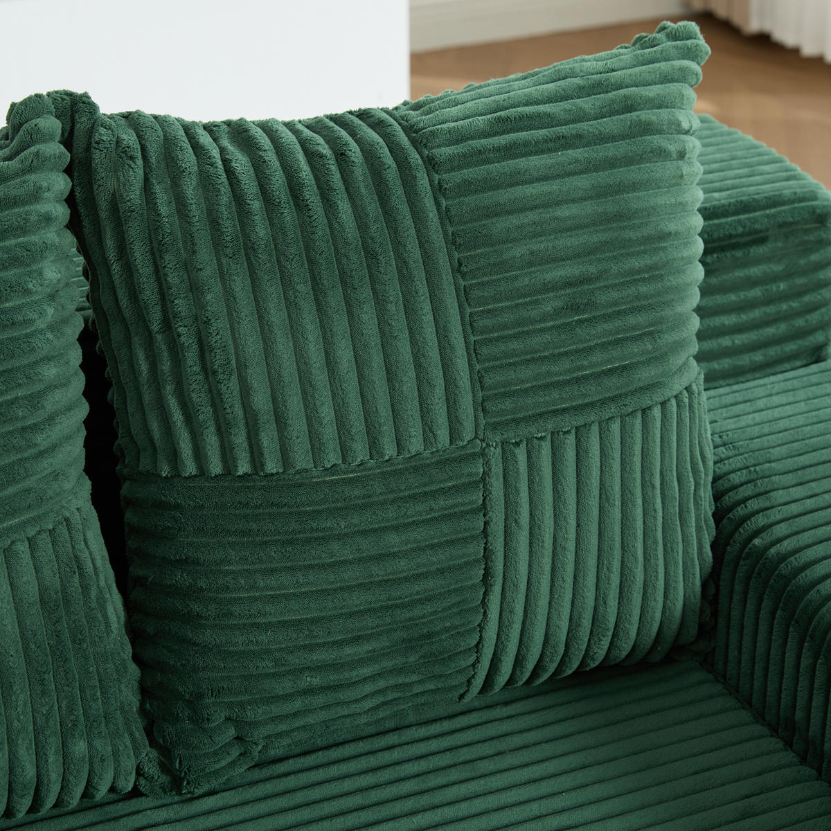 SCHLAFSOFA Modular mit Getränkehaltern und Seitentaschen, DE-42913, Smaragdgrün - Grün, Textil (172/64/87cm) - ComfortXL