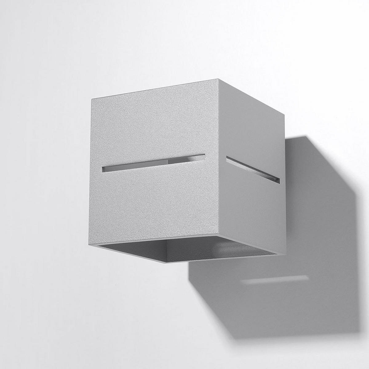 WANDLEUCHTE Aluminium Grau Up & Down - Grau, Metall (10/12/10cm)