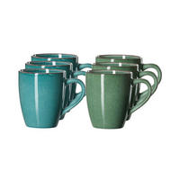 HENKELBECHER Amalfi Grün 350 ml 6er Set - Grün, Keramik (0.35L) - Ritzenhoff Breker