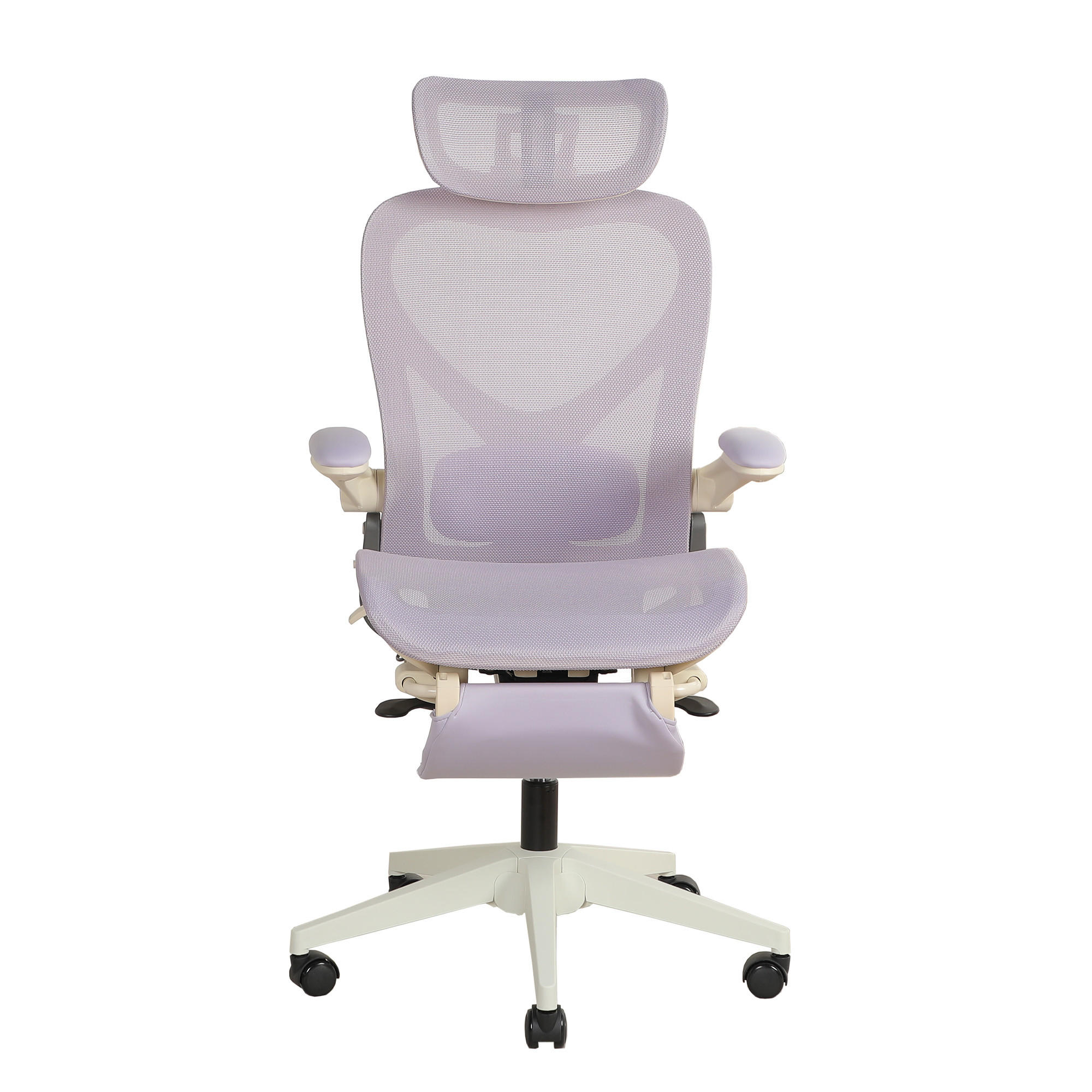 DREHSTUHL DE-40937 mit klappbarer Rückenlehne und 3D-Kopfstütze Violett - Lila, Metall (62/129/48.5cm) - ComfortXL