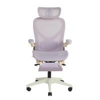 DREHSTUHL DE-40937 mit klappbarer Rückenlehne und 3D-Kopfstütze Violett - Lila, Metall (62/129/48.5cm) - ComfortXL