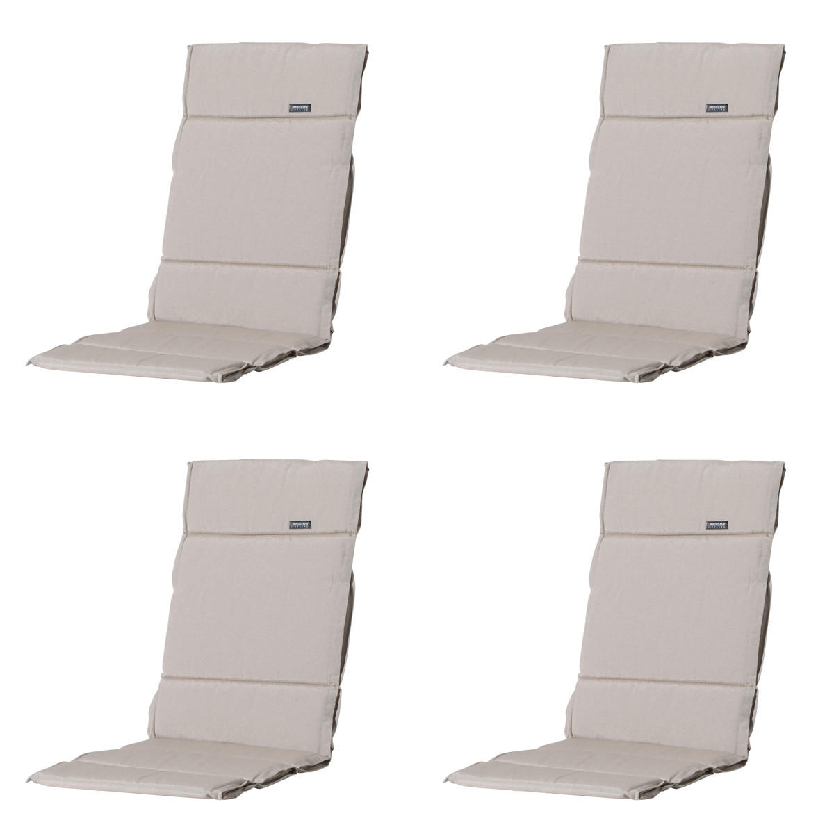 GARTENSTUHLKISSEN Panama 125/50 cm 4er-Set - Beige, Textil (50/3/125cm) - Madison