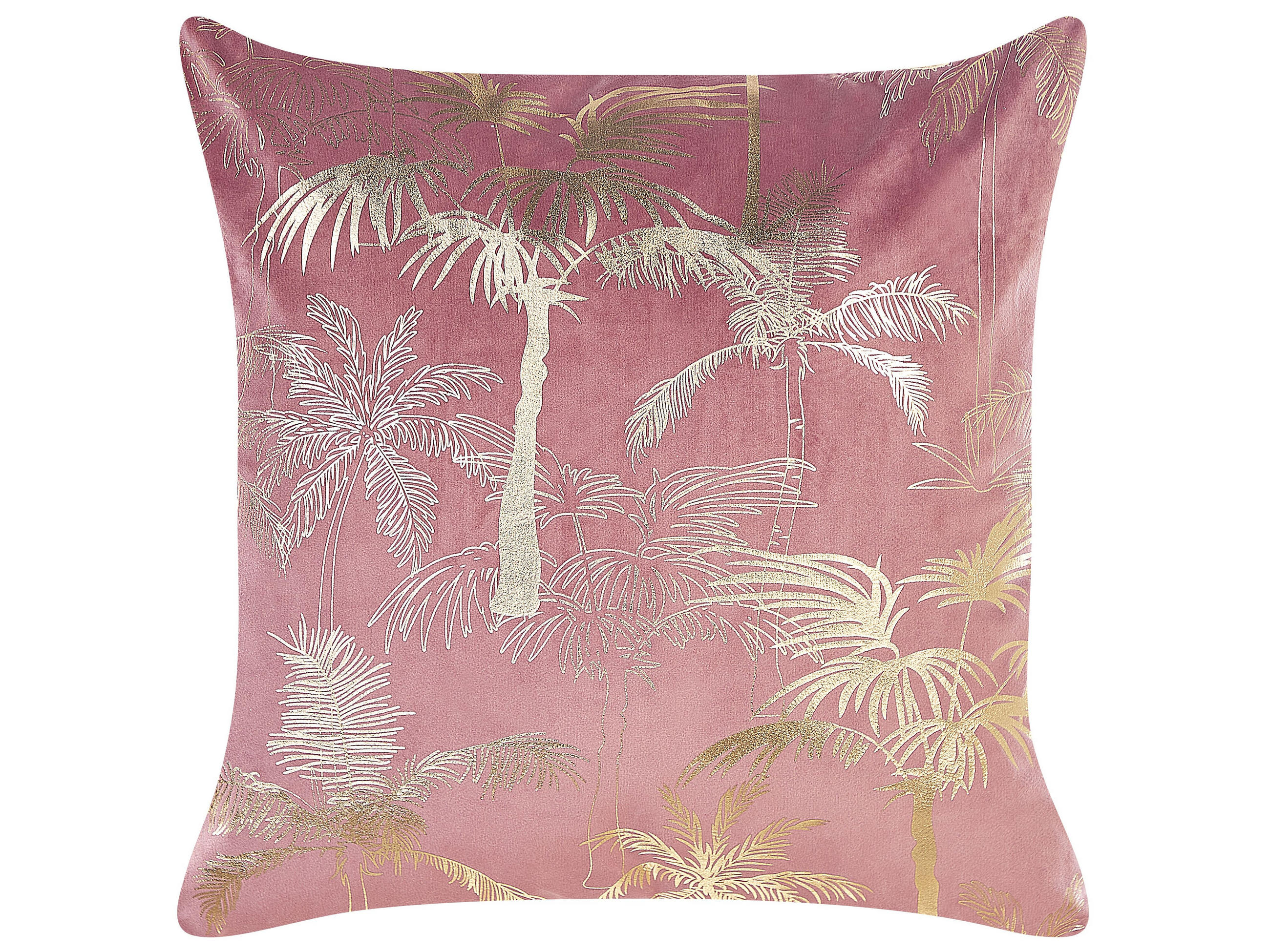 DEKOKISSEN 2er-Set Rosa 45/45 cm Caranday - Pink, Textil (45/45cm) - Beliani