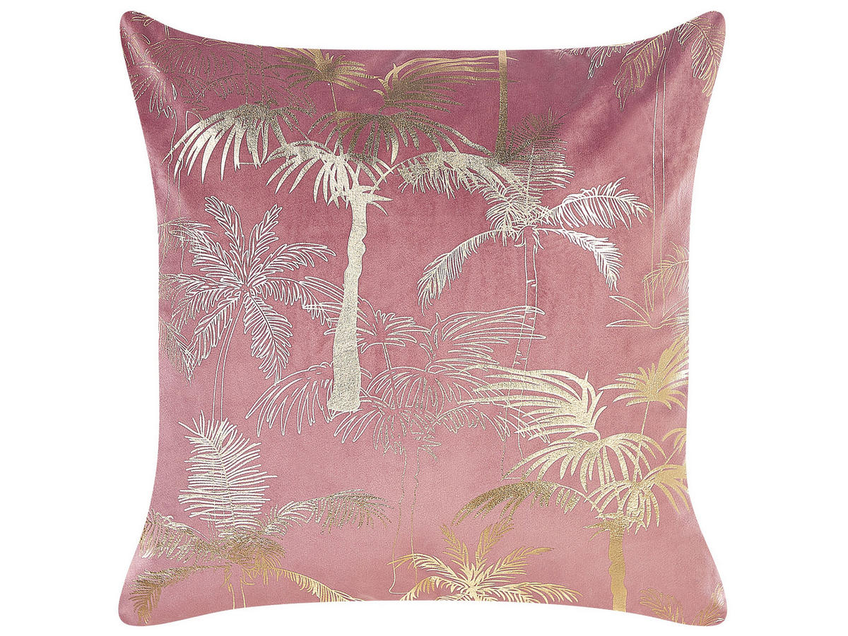 DEKOKISSEN 2er-Set Rosa 45/45 cm Caranday - Pink, Textil (45/45cm) - Beliani