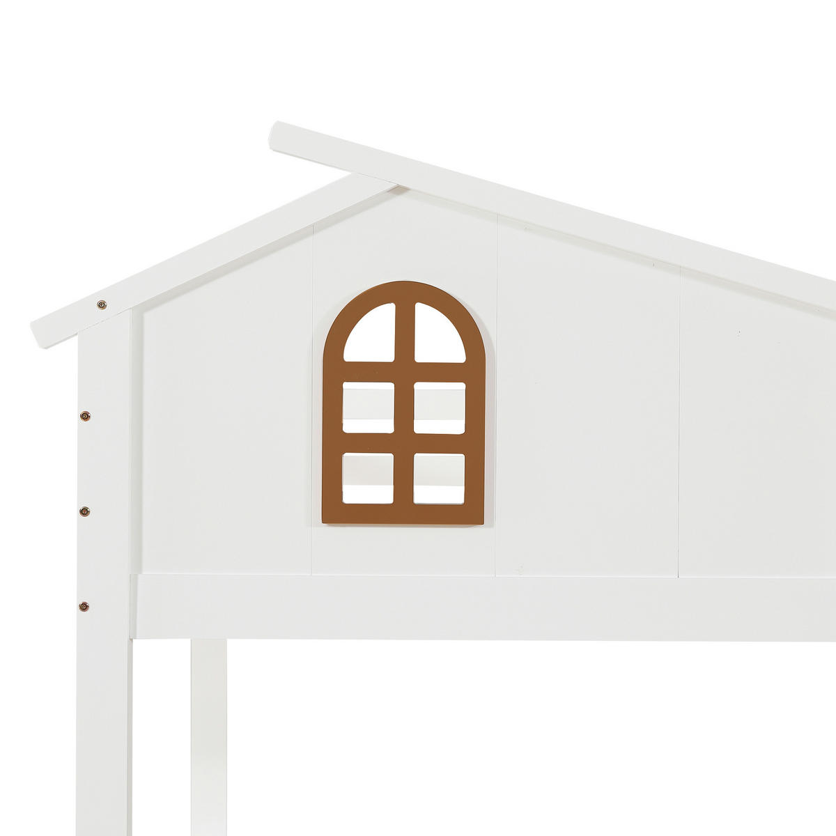 ETAGENBETT 90/200+120/200 mit Rutsche, Schubladen und Fenster in Weiß - Weiß, Holz/Holzwerkstoff (90/200cm) - EVRYAE