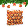 50XWEIHNACHTSKUGELN - Orange, Kunststoff (6/7/6cm) - Relaxdays