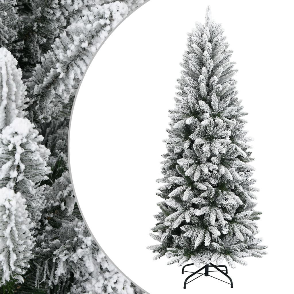 WEIHNACHTSBAUM Künstlicher Beschneit 210 Cm Pvc&Pe - Weiß, Kunststoff (210cm) - vidaXL