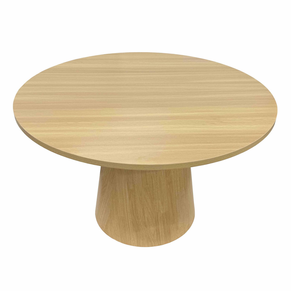 ESSTISCH, helles Holzeffekt - Beige, Holz (120/120/75cm) - Oviala