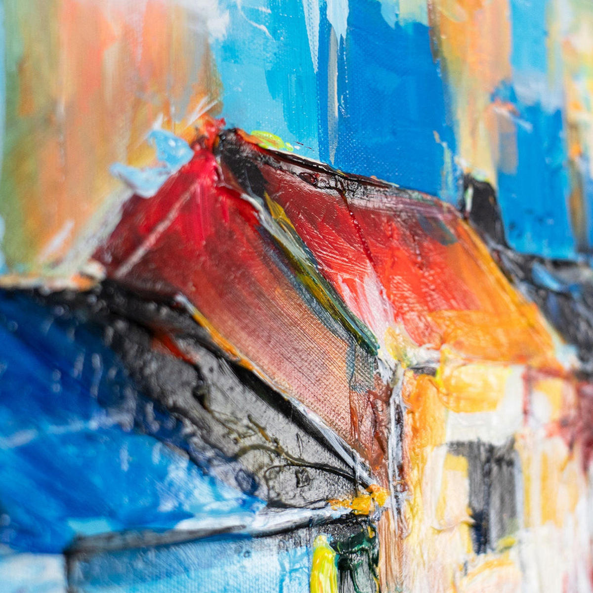 GEMÄLDE Heller Hafen auf Keilrahmen 115x50 cm - Multicolor, Holz (115/50cm) - YS-art gallery