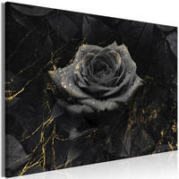 KUNSTDRUCK Schwarz 120/80 cm - Goldfarben/Schwarz, Textil (120/80cm) - KUNSTLOFT