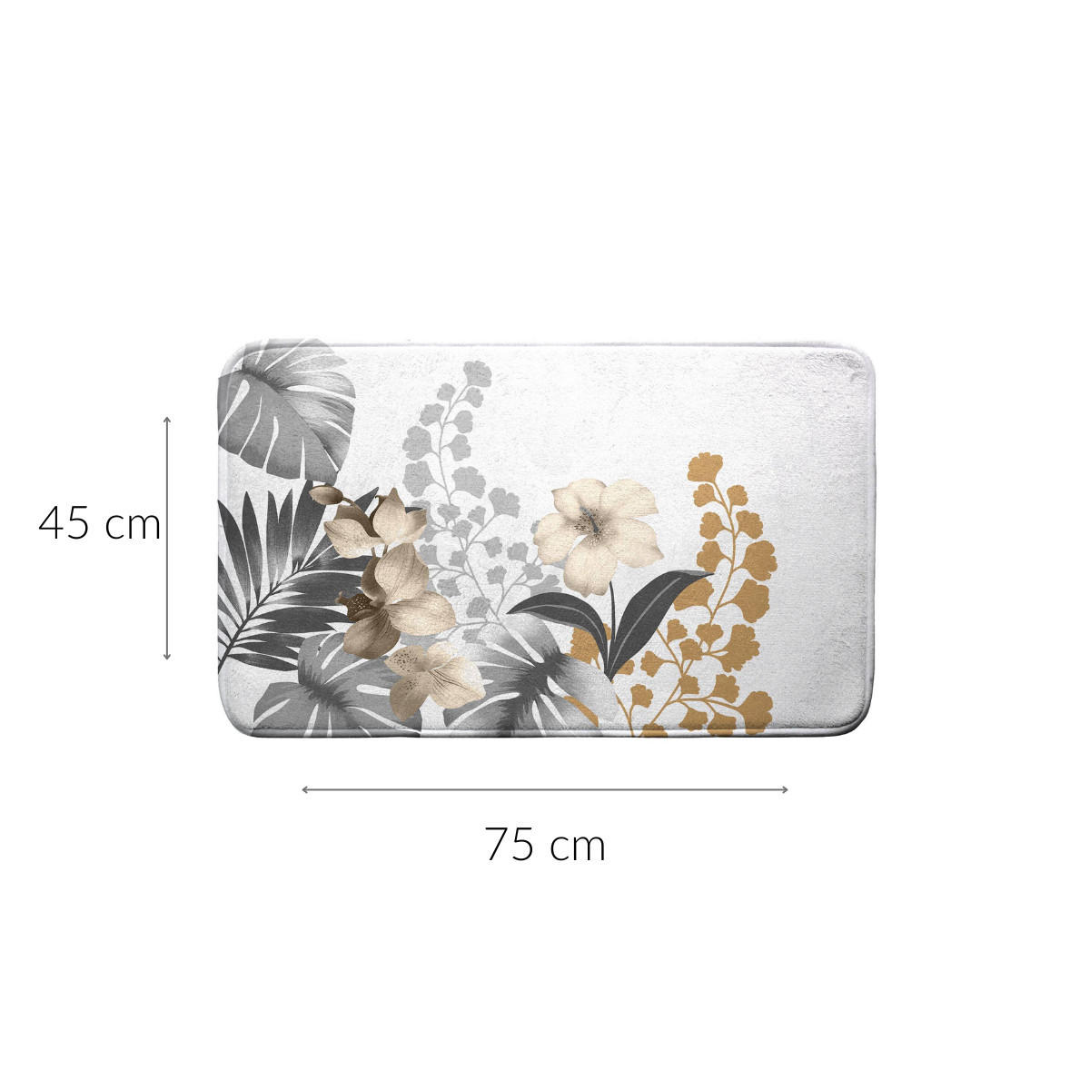 BADEMATTE Kelly Blumenmuster 45/75 cm - Multicolor, Textil (45/75cm) - Douceur d´intérieur