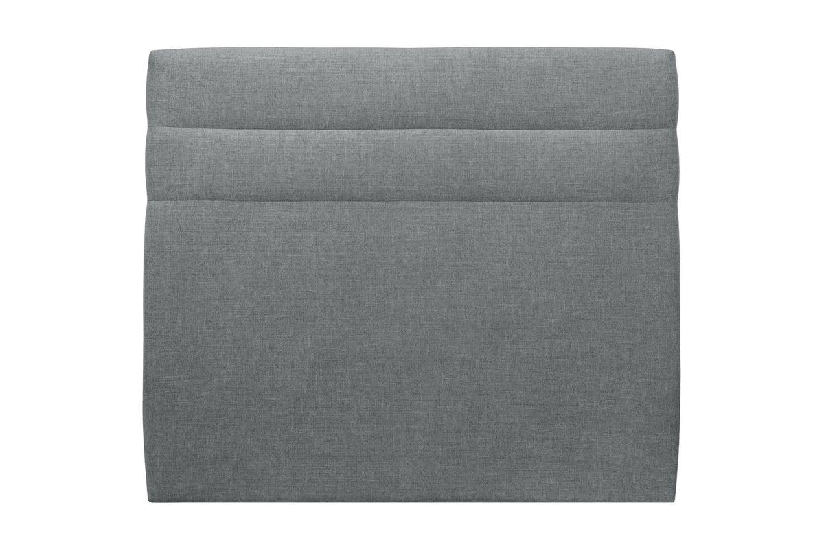 KOPFTEIL Modell Linien – Anthrazitgrauer Stoff 160 cm - Beige/Anthrazit, Karton/Holz (160/120/10cm) - Sommeil de Plomb