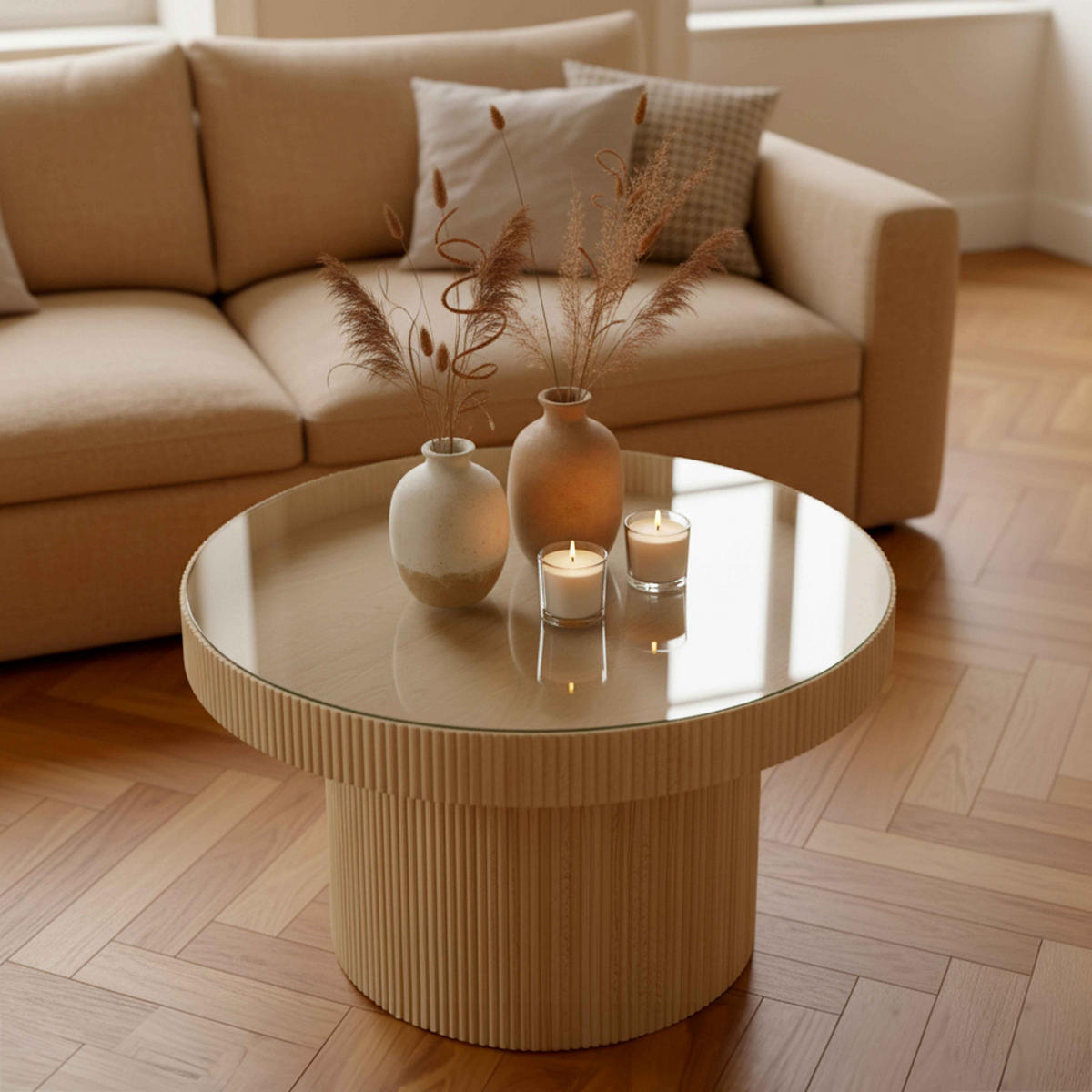 COUCHTISCH, Braun - Braun, Holzwerkstoff (59/59/45cm) - Oviala