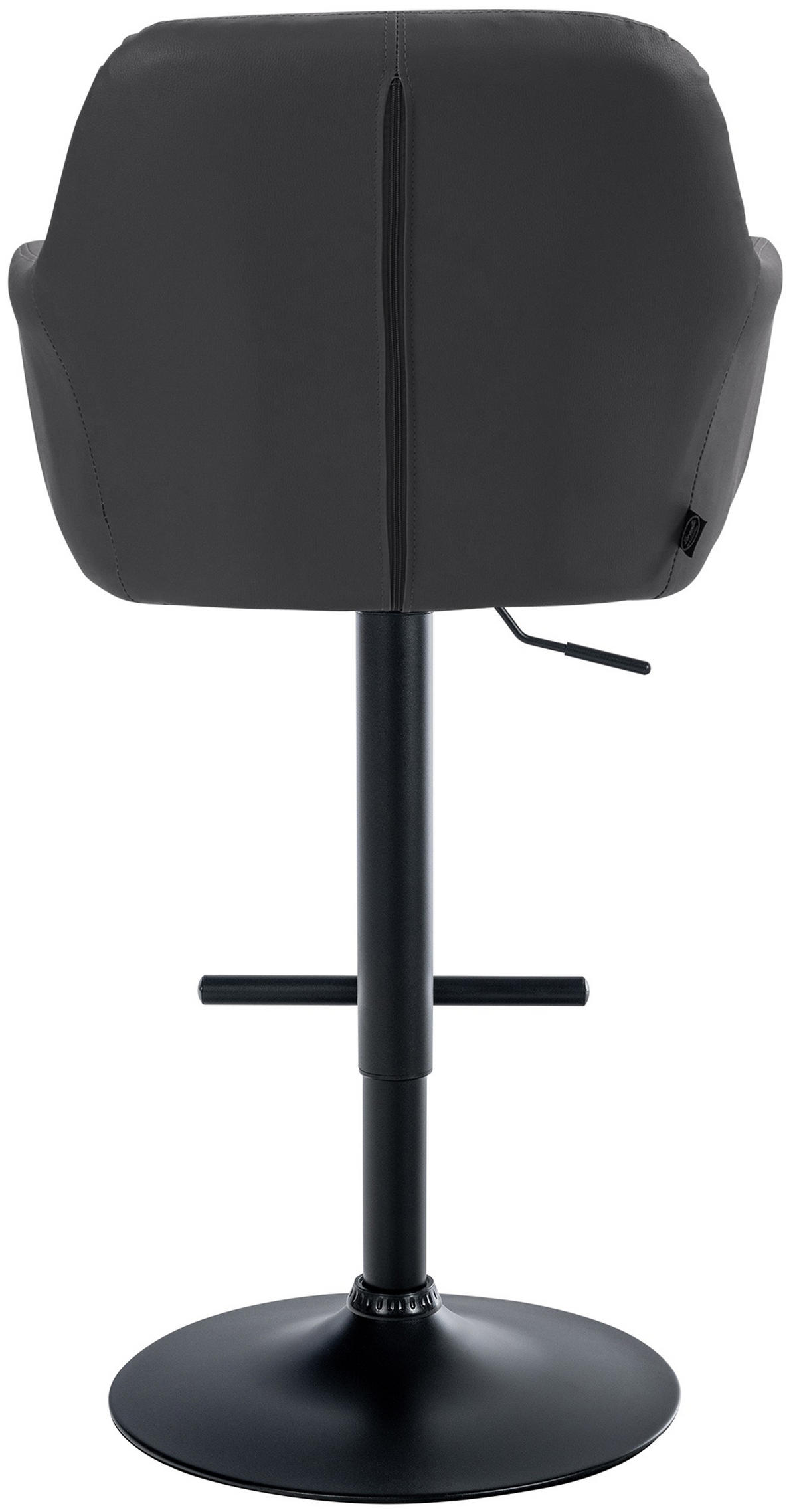 BARHOCKER Nardo Kunstleder schwarz schwarz - Schwarz, Kunststoff/Metall (57/118/59cm) - TPFLiving