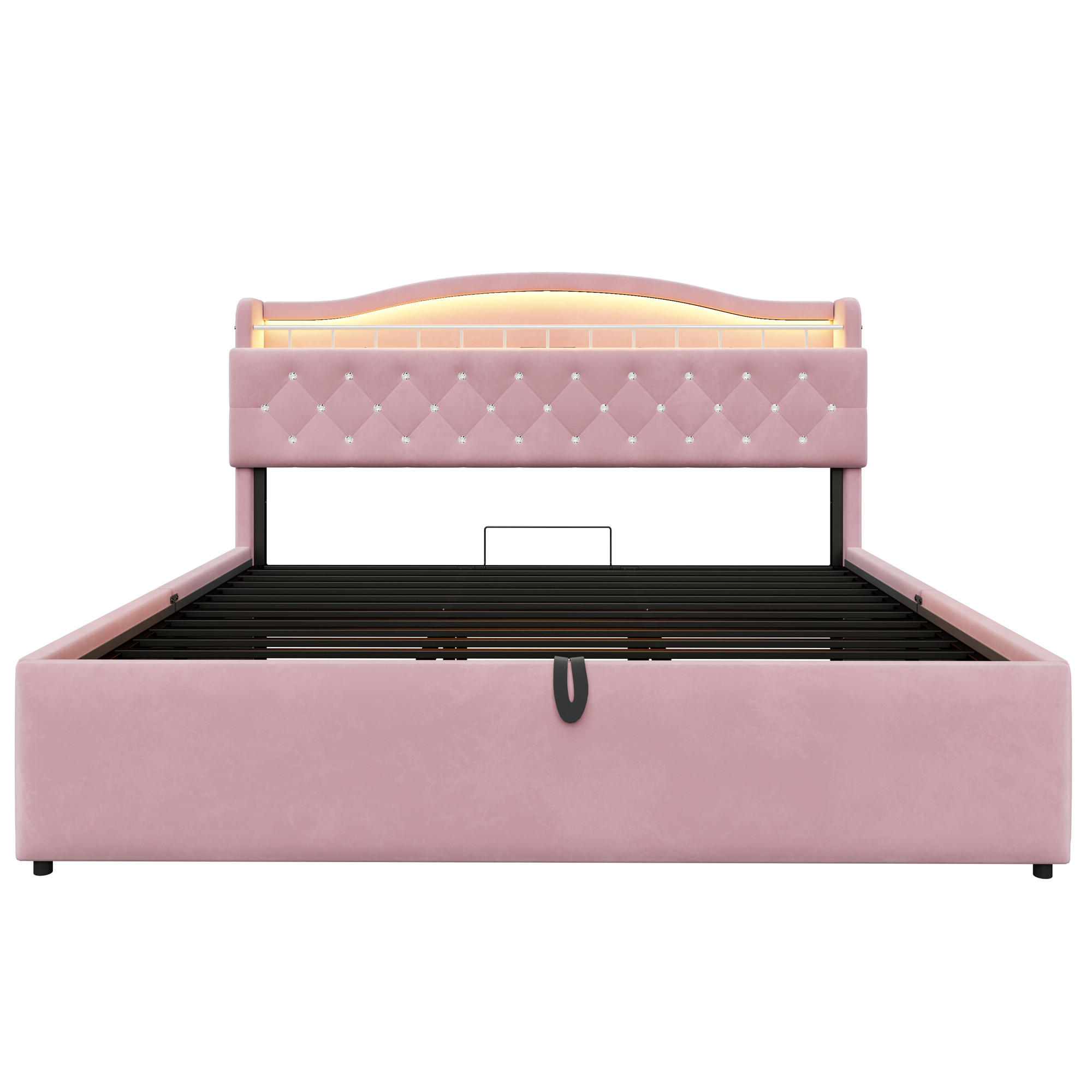 POLSTERBETT 180/200 cm Rosa - Pink, Textil
