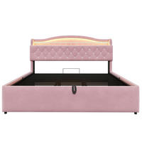POLSTERBETT 180/200 cm Rosa - Pink, Textil