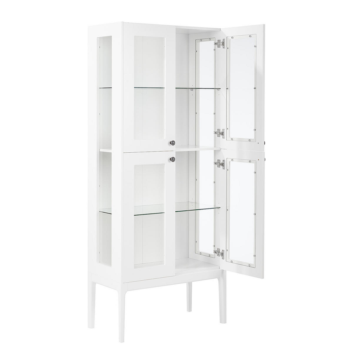 VITRINENSCHRANK - Weiß - Weiß, Holz/Holzwerkstoff (80/190/40cm) - home24