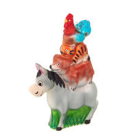 CHRISTBAUMSCHMUCK Bremer Stadtmusikanten Mehrfarbig 12cm (Glas / 1 Stk.) - Multicolor, Glas (8/12/3cm) - Krebs Glas Lauscha