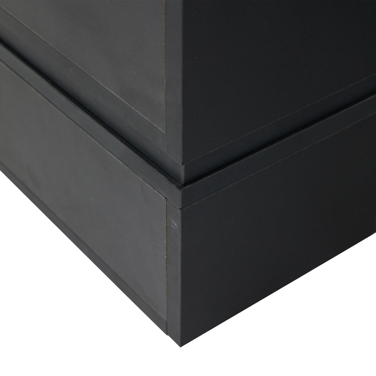 COUCHTISCH Schwarz 100/50/35 cm mit LED-Beleuchtung und Glasplatte - Schwarz, Holzwerkstoff (50/100/35cm) - PANGIVO