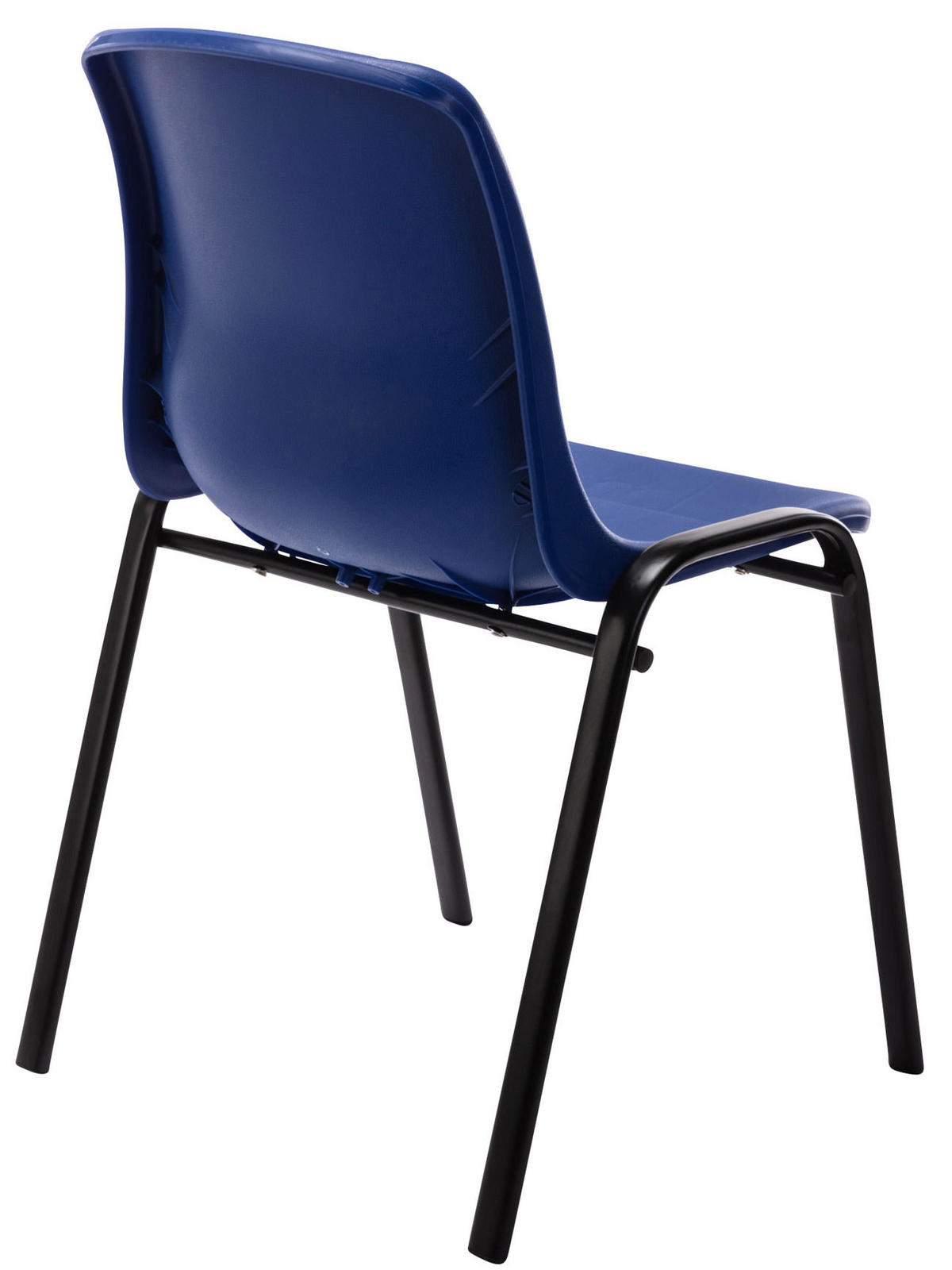 STUHL 4er Set Kunststoff blau - Blau/Schwarz, Kunststoff/Metall (47/76/52cm) - CLP