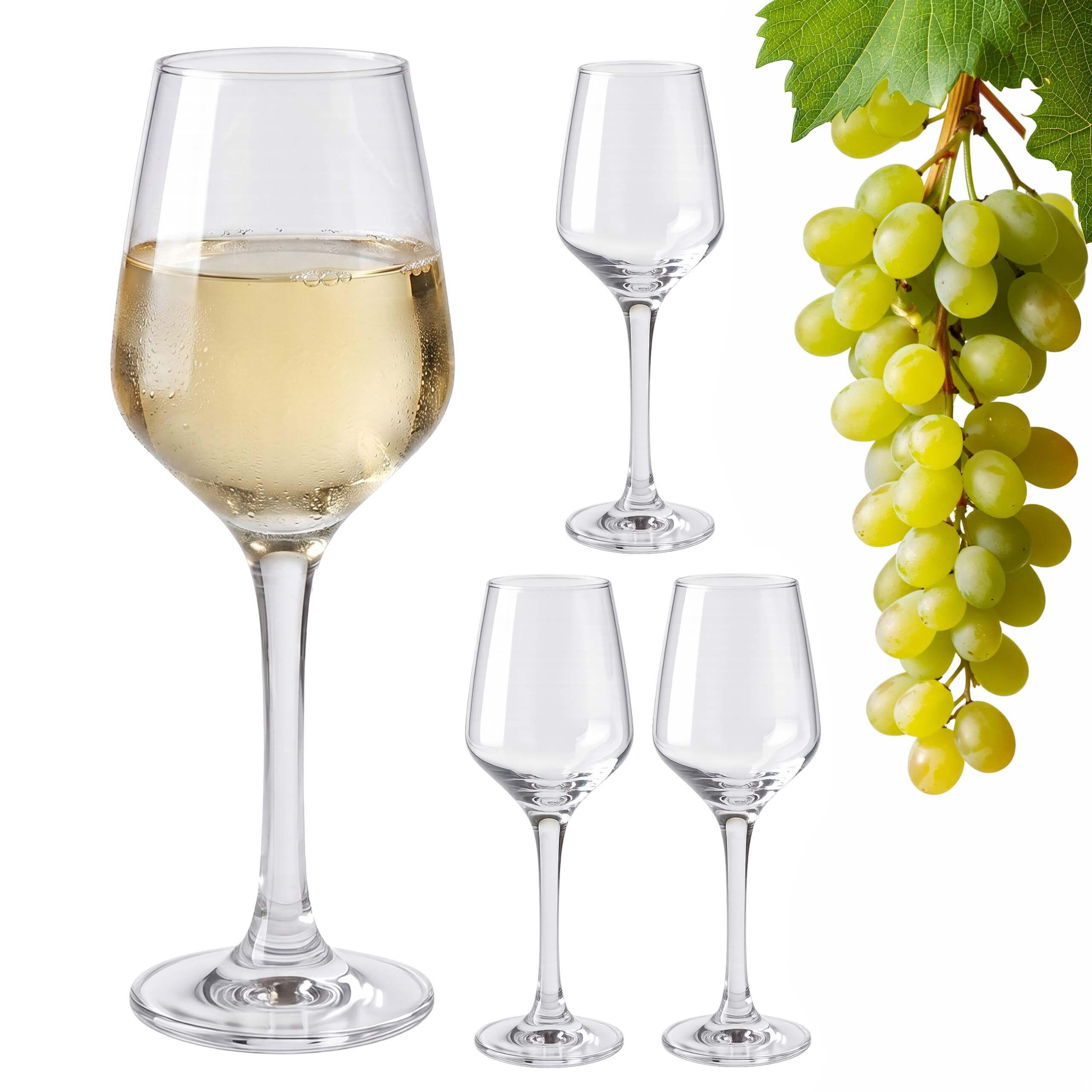 VINGLAS Transparent 4-pack glas tål diskmaskin 360 ml - Transparent, Glas (0.36L) - Relaxdays