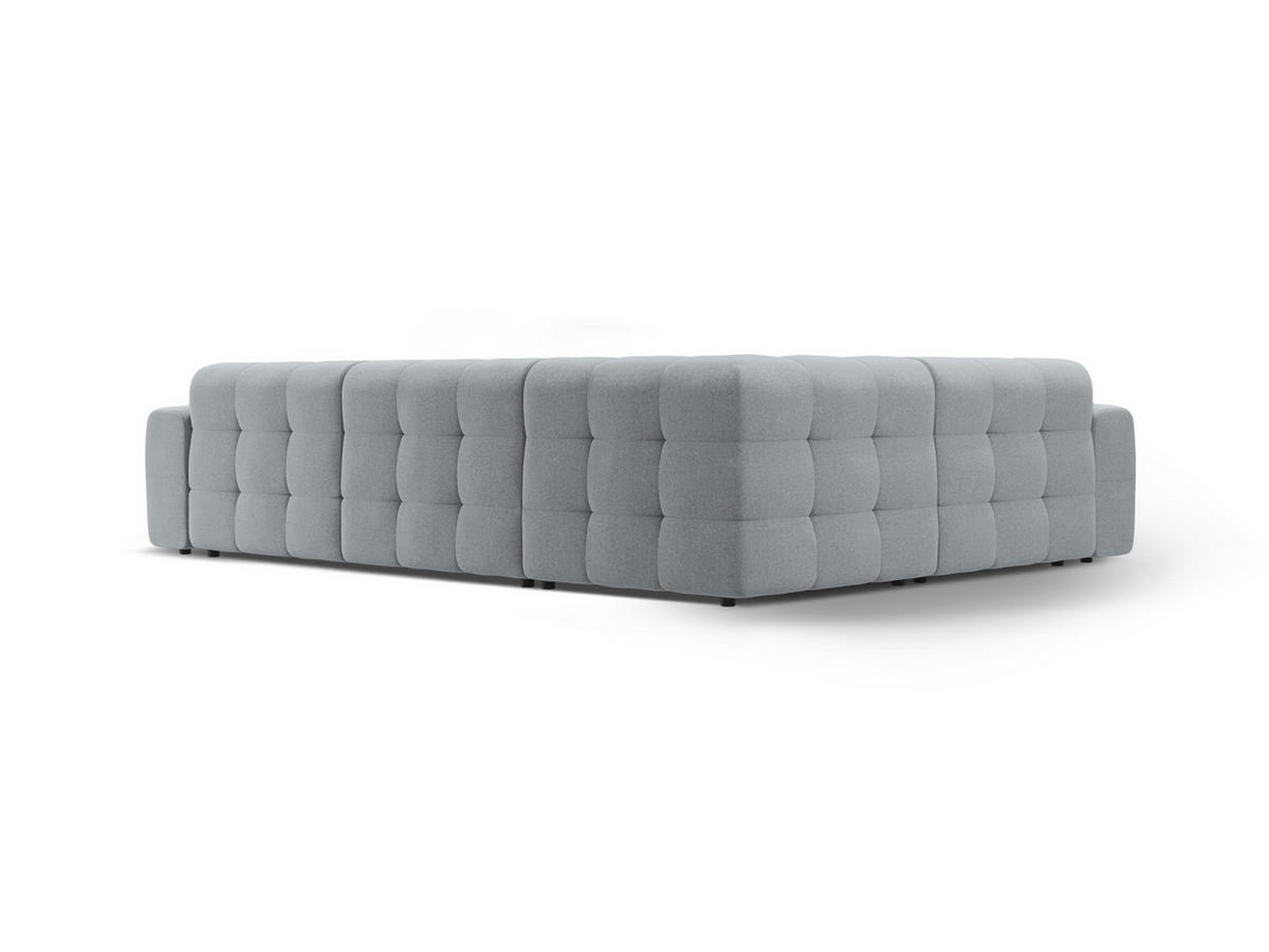 ECKSOFA links Kendal aus strukturiertem Stoff platin 6 Sitzplätze - Platinfarben, Textil (231/332cm) - Micadoni