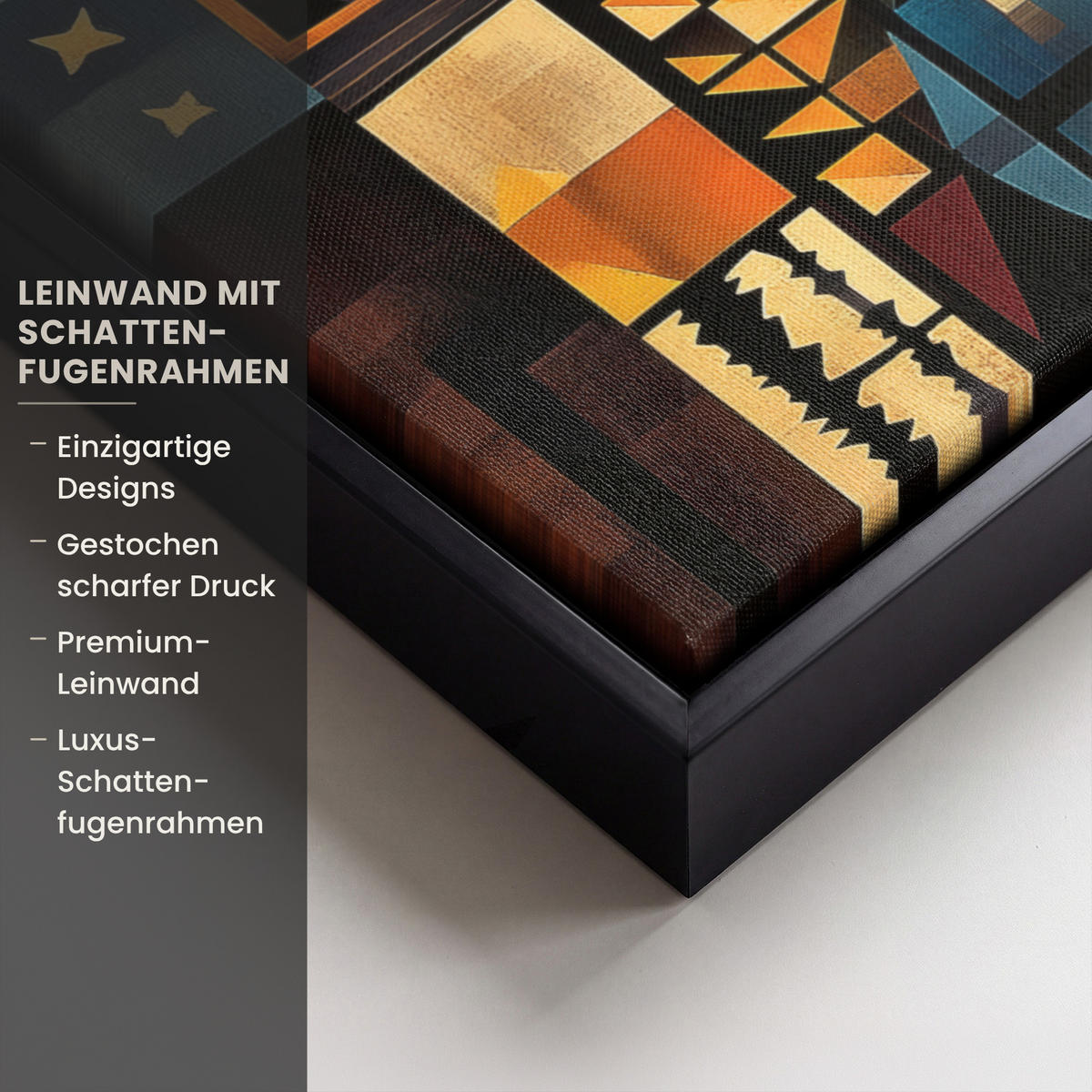 LEINWAND Bilder mit Rahmen - Figuren - Abstrakt - Symbole - 30x40 - Terracotta, Textil (30/40cm) - MuchoWow