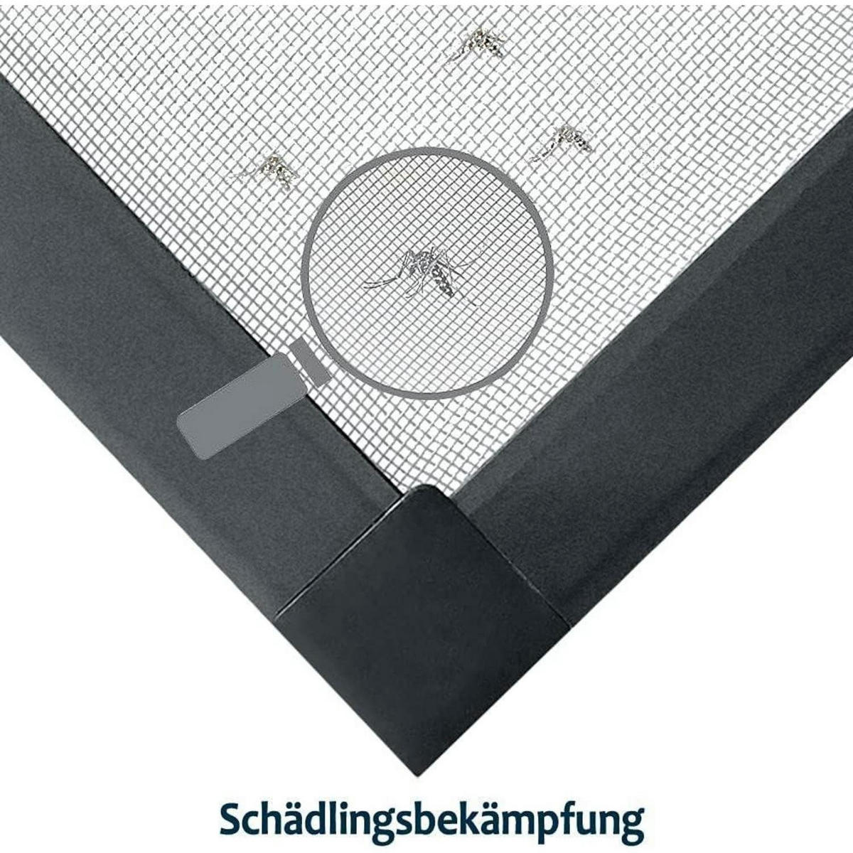 FLIEGENGITTER Fenster 80 x 100 cm Anthrazit - Anthrazit, Metall (80/1/100cm)