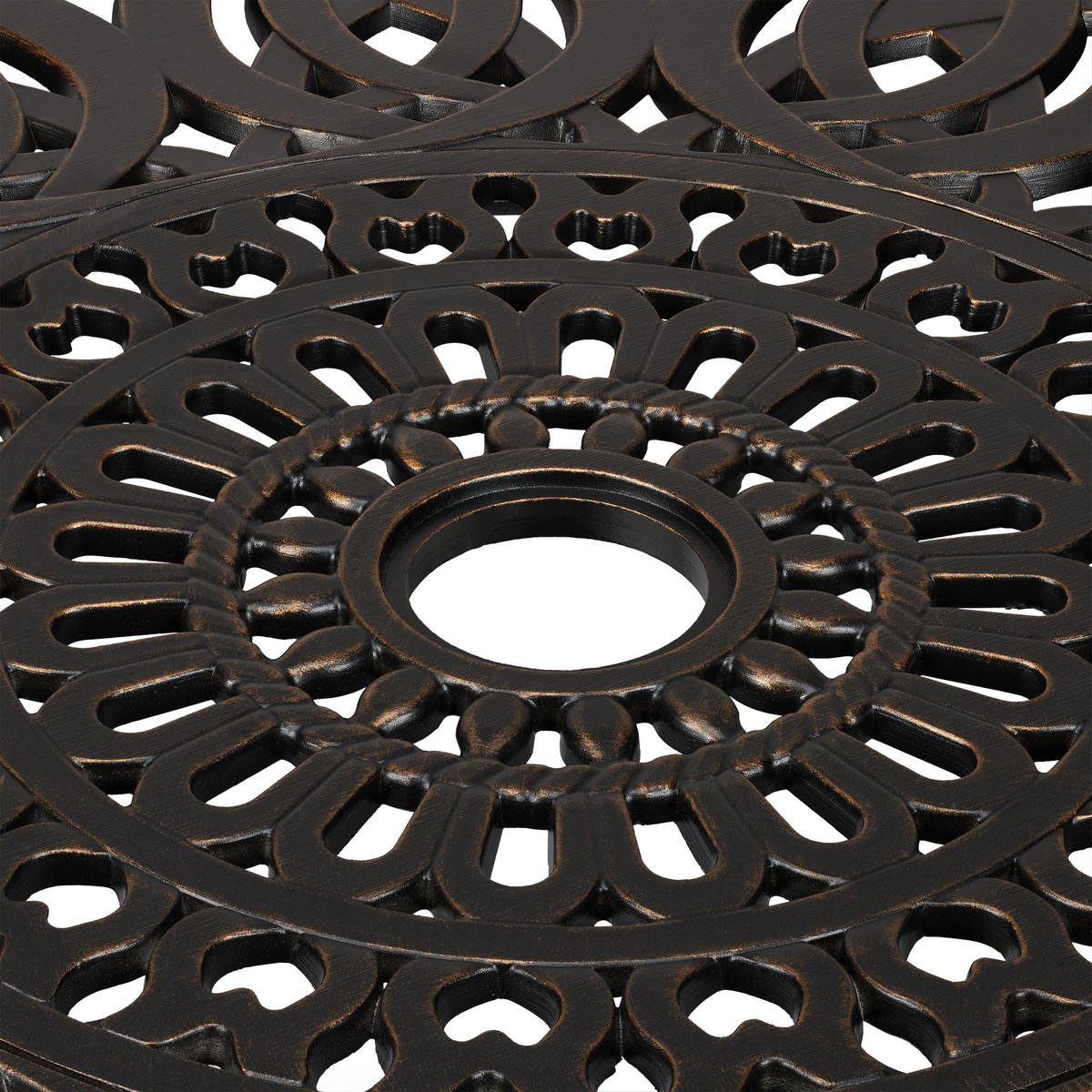 GARTENTISCH - Multicolor, Metall (90/90/75cm) - Relaxdays