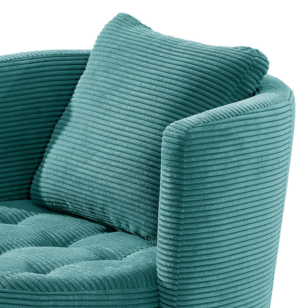 SESSEL - Petrol/Schwarz, Textil/Metall (65/65/40cm) - home24