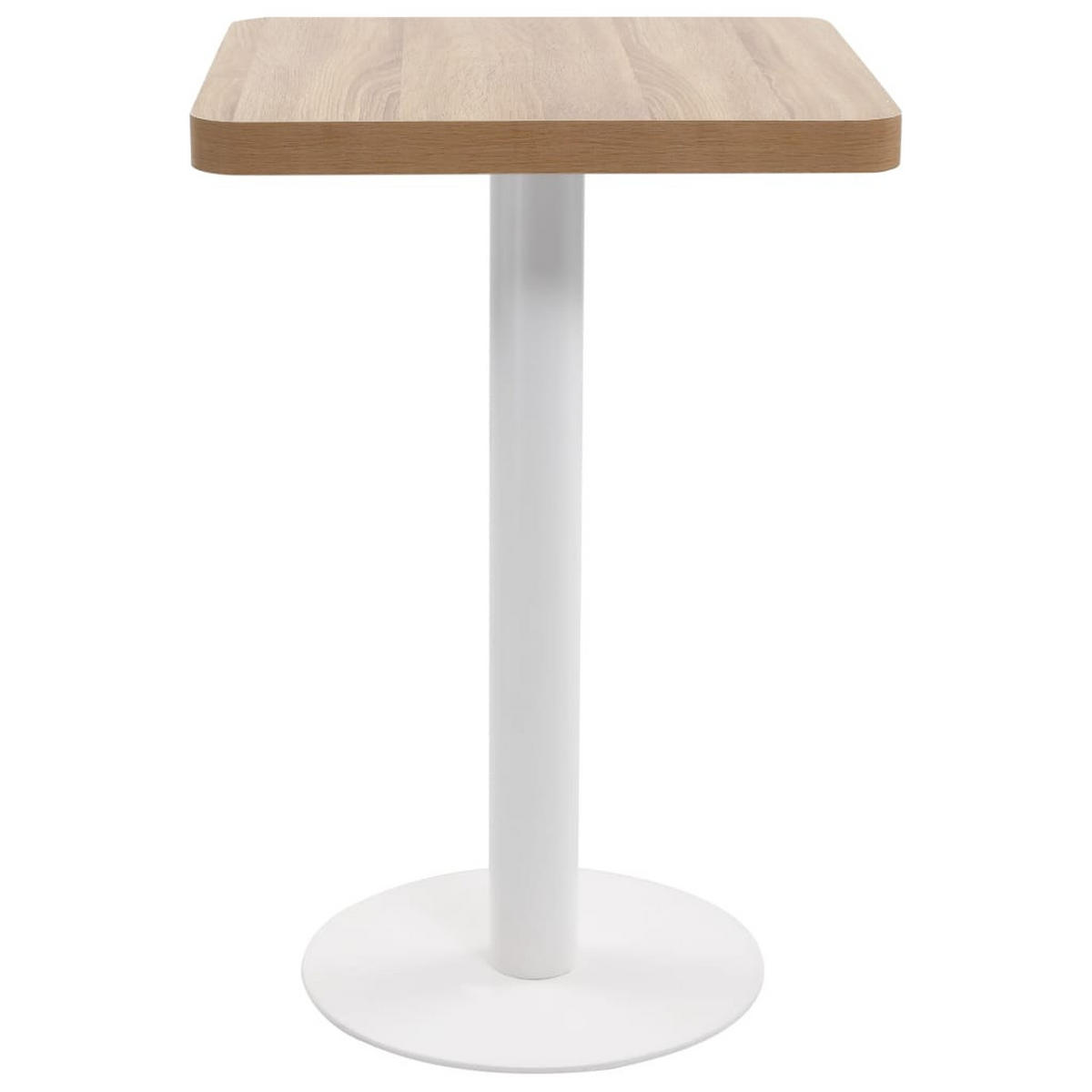 BISTROTISCH Hellbraun 50/50 Cm Mdf - Braun, Holzwerkstoff (50/50/75cm) - vidaXL