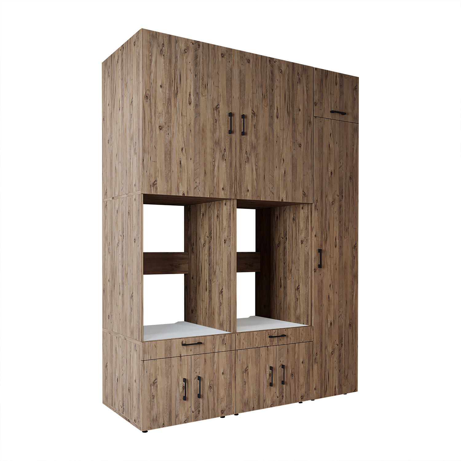 WASCHMASCHINENSCHRANK Serie 3 179cm Breit, 240cm Hoch - Eichefarben, Holzwerkstoff (179/240/67cm)