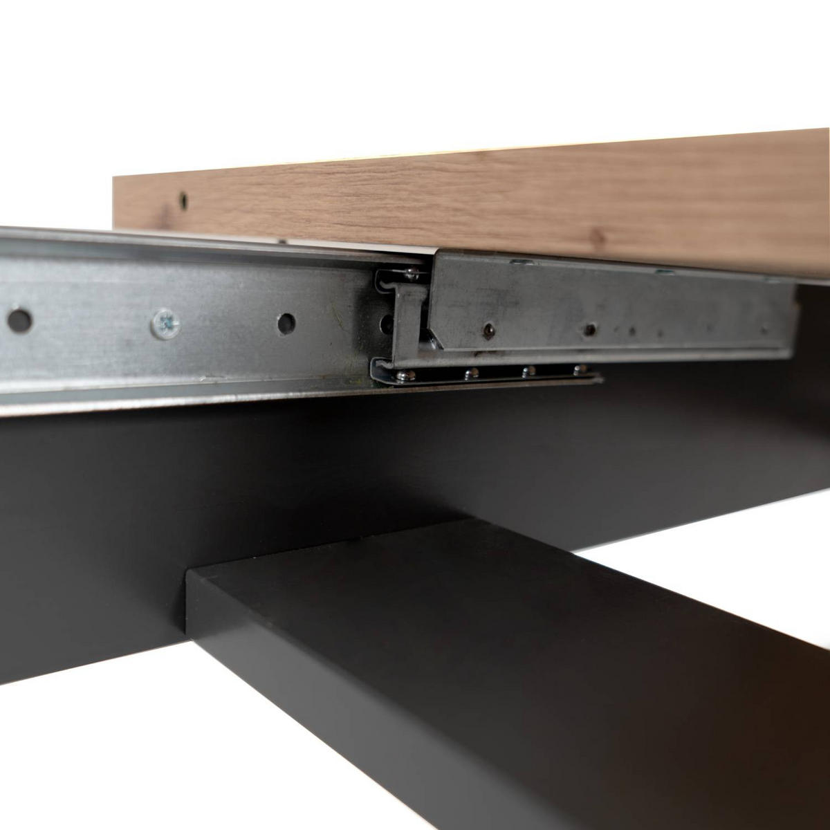 ESSTISCH in Holzwerkstoff 160-200/90/75 cm ausiehbar - Schwarz/Braun, Holz (90/160/75cm) - Homestyle4u