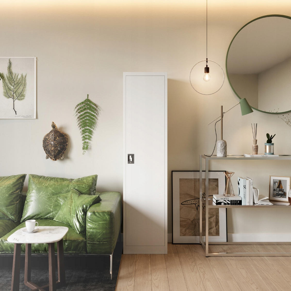 AKTENSCHRANK ALEX - Grau, Metall (45/185/40cm) - Jan Nowak