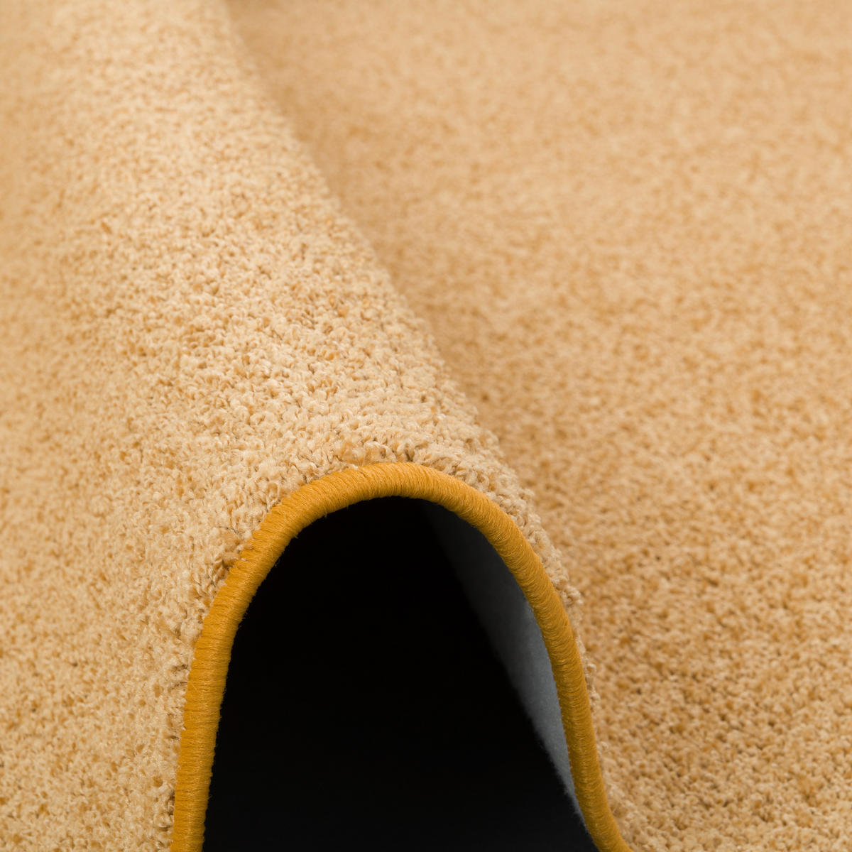 HOCHFLOR VELOURS TEPPICH COTTAGE RUND - Currygelb, Textil (100/100cm) - Snapstyle