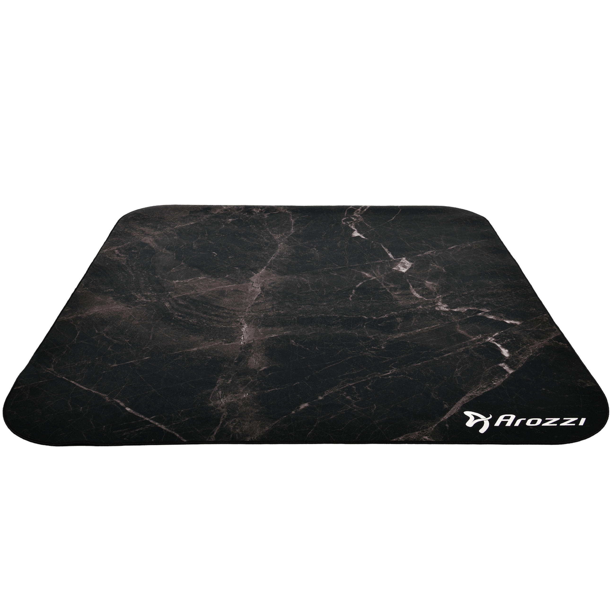 BODENSCHUTZMATTEN Zona Quadrat 116 cm Schwarzer Marmor - Schwarz, Textil (116/116cm) - Arozzi